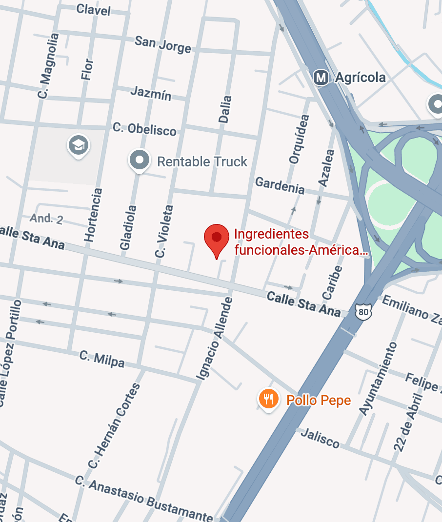 A map pinpointing where one of the companies is
